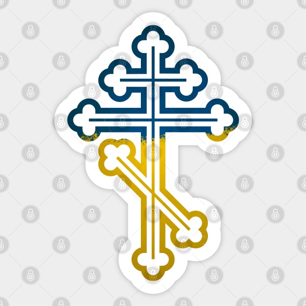 Ukrainian Orthodox Cross Orthodox Cross Sticker TeePublic